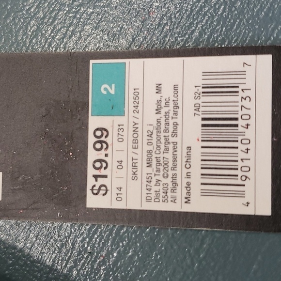 NWT, target brand, black faux wrap mini skirt size 2. Completely lined. - Picture 5 of 7